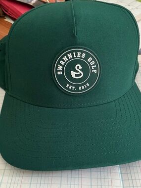 Swannies Mens Wade Hat Performance Golf Cap Green Adjustable